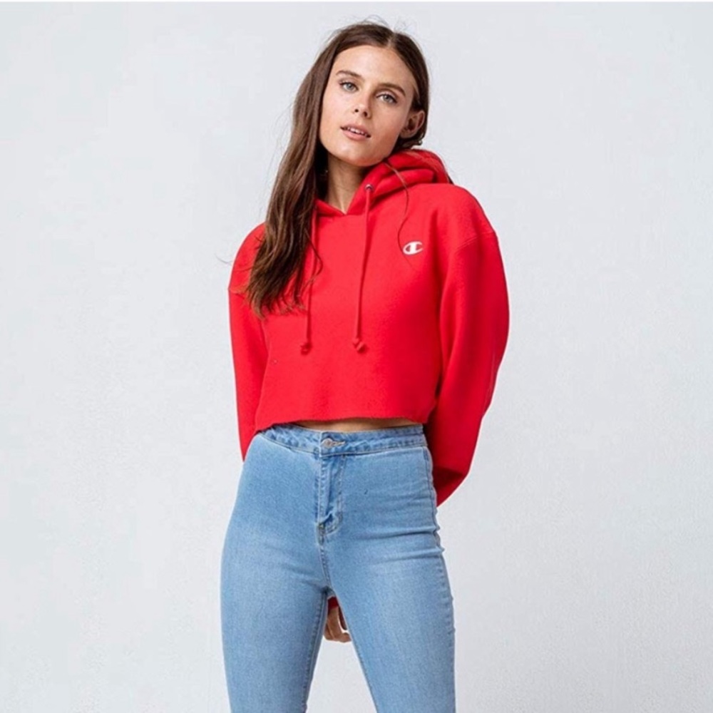 Medium champion reverse weave cropped hoodie